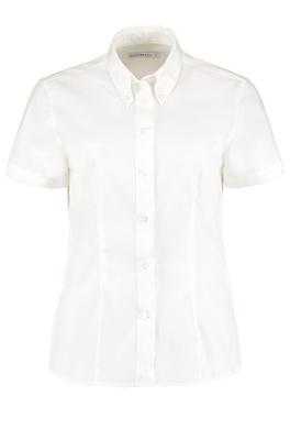 Kustom Kit Women's Tailored Fit Corporate Oxford Blouse Short Sleeved KK701
