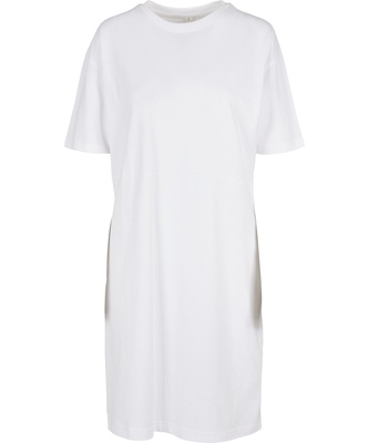 Build Your Brand Women's Organic Oversize Slit Tee Dress BY181