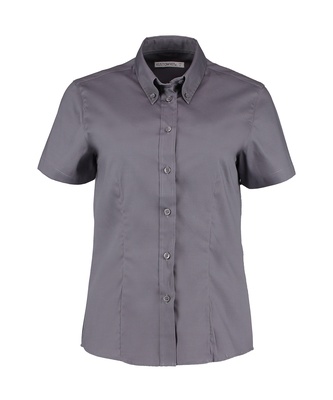 Kustom Kit Women's Tailored Fit Corporate Oxford Blouse Short Sleeved KK701