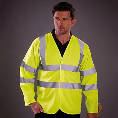YOKO Hi-vis Long Sleeve Waistcoat (HVJ200)