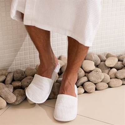 Towel City Waffle Mule Slippers TC066