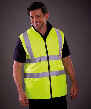 YOKO Hi-vis Reversible Fleece Bodywarmer