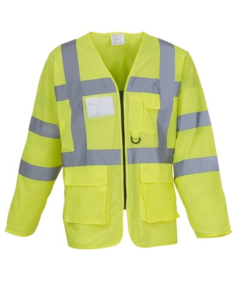 YOKO Hi-Vis Executive Long Sleeve Waistcoat (HVJ800)