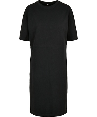 Build Your Brand Women's Organic Oversize Slit Tee Dress BY181