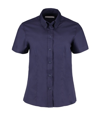 Kustom Kit Women's Tailored Fit Corporate Oxford Blouse Short Sleeved KK701