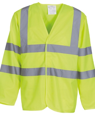 YOKO Hi-vis Long Sleeve Waistcoat (HVJ200)
