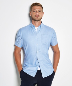 Kustom Kit Slim Fit Oxford Shirt Short Sleeve