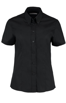 Kustom Kit Women's Tailored Fit Corporate Oxford Blouse Short Sleeved KK701