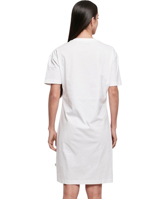 Build Your Brand Women's Organic Oversize Slit Tee Dress BY181
