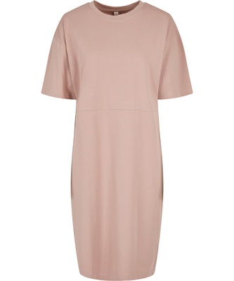 Build Your Brand Women's Organic Oversize Slit Tee Dress BY181