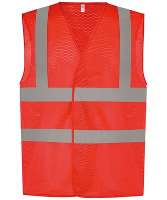 YOKO Top Cool Open Mesh 2-Band-and-Braces Waistcoat (HVW120)