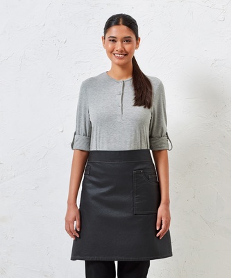 Premier 'Division' Waxed Look Denim Waist Apron PR135
