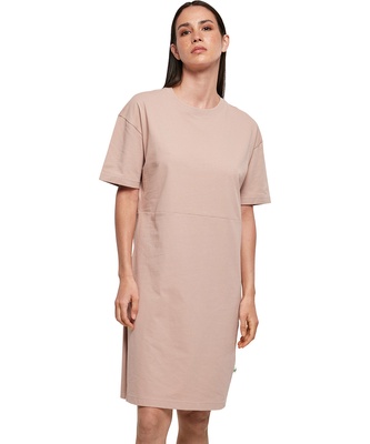 Build Your Brand Women's Organic Oversize Slit Tee Dress BY181