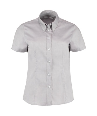 Kustom Kit Women's Tailored Fit Corporate Oxford Blouse Short Sleeved KK701