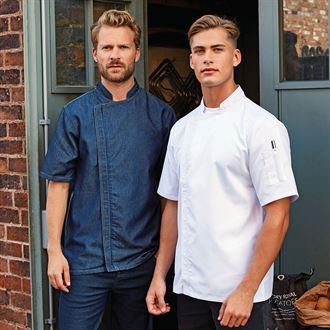 Kochjacke Chefs Zip-Close Short Sleeve JacketPremier Workwear 