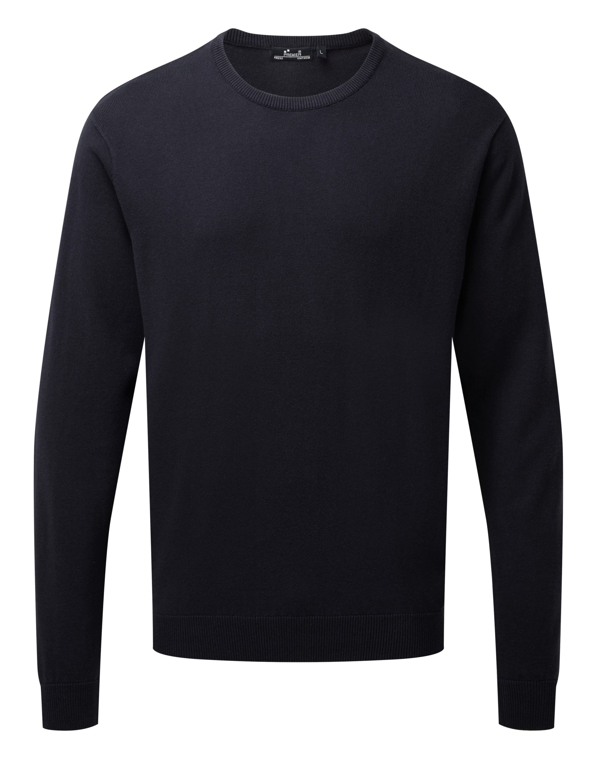 Premier Men’s Crew Neck Cotton Rich Knitted Sweater – Color Coded